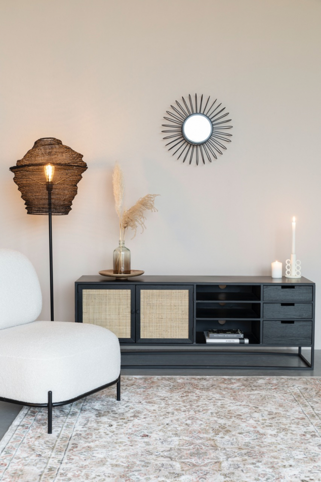 Sidebord 'Guuji' - Sort/Beige