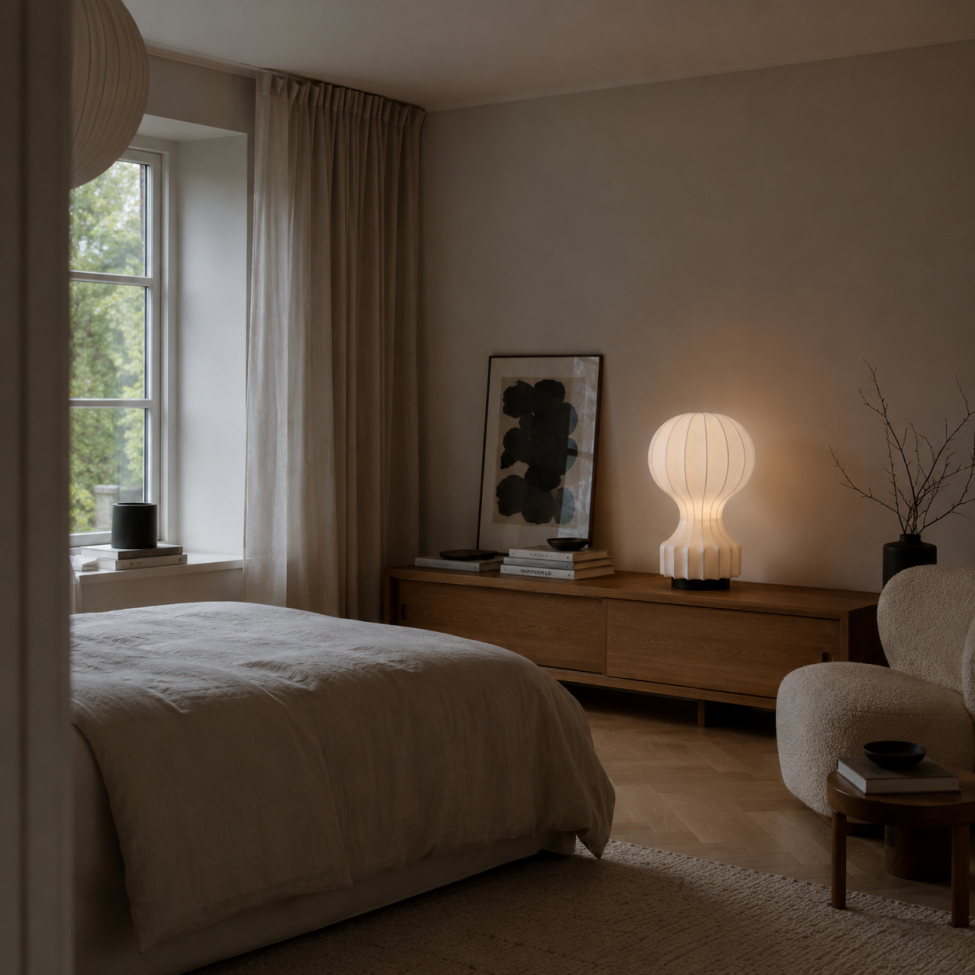 Lampe 'Senigallia' L - Hvit/Svart