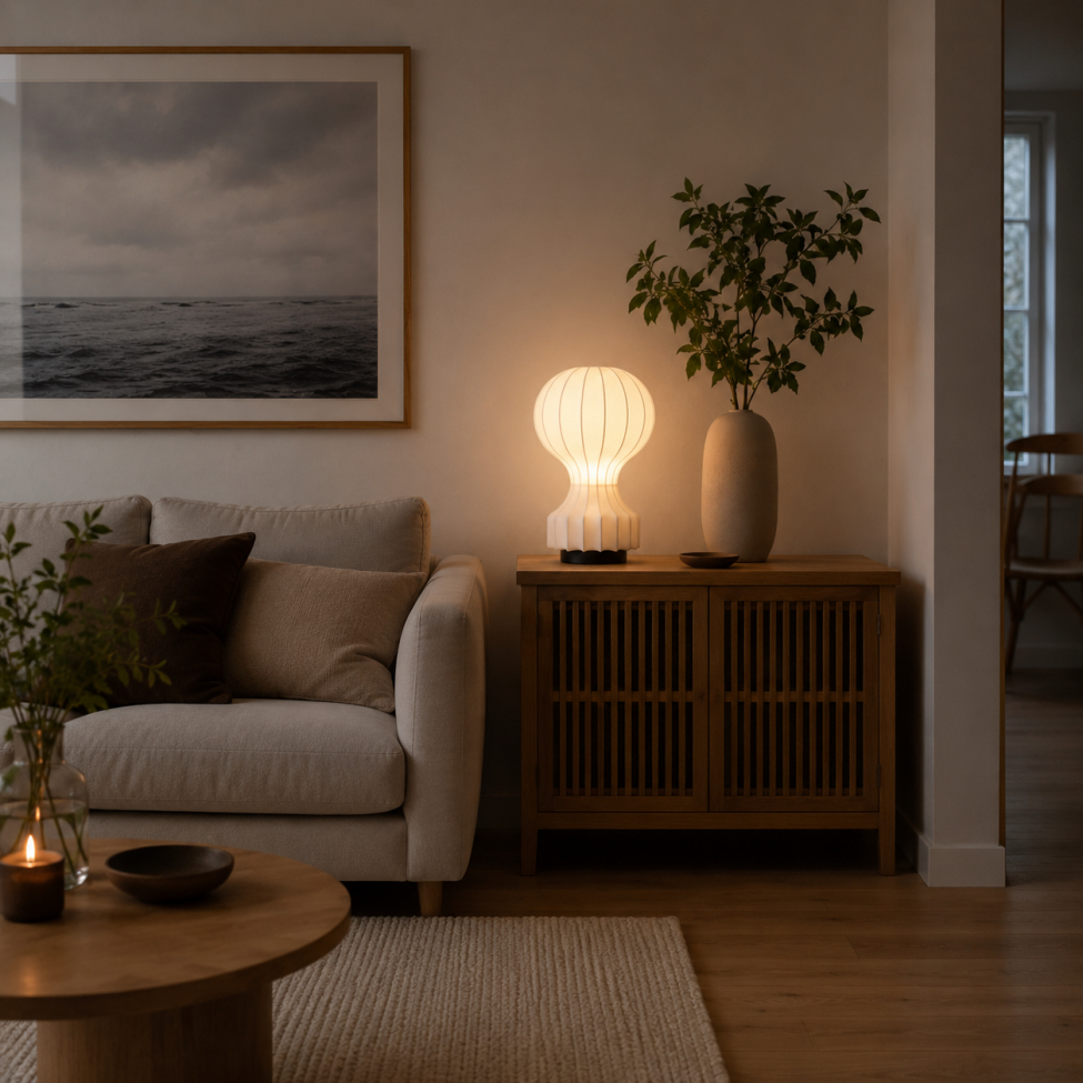 Lampe 'Senigallia' M - Hvit/Svart