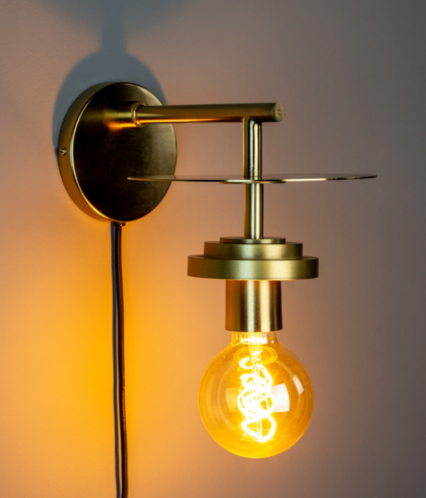 Vegglampe 'Aden' - Messing