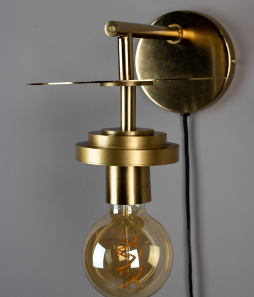 Vegglampe 'Aden' - Messing