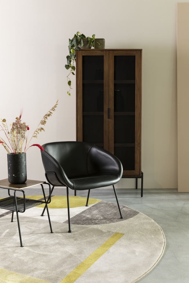 Teppe 'Hilton' 240cm - Grå/Gul