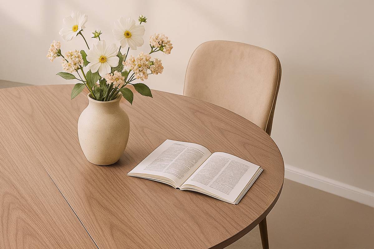 Spisebord 'Calpe' Rundt 150cm - Natur