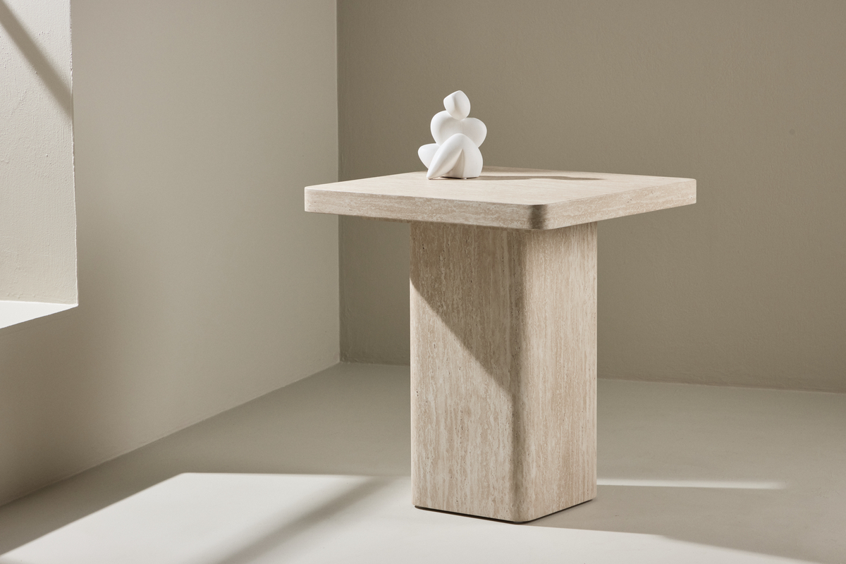 Salongbord 'Qvart' 50x50cm - Beige