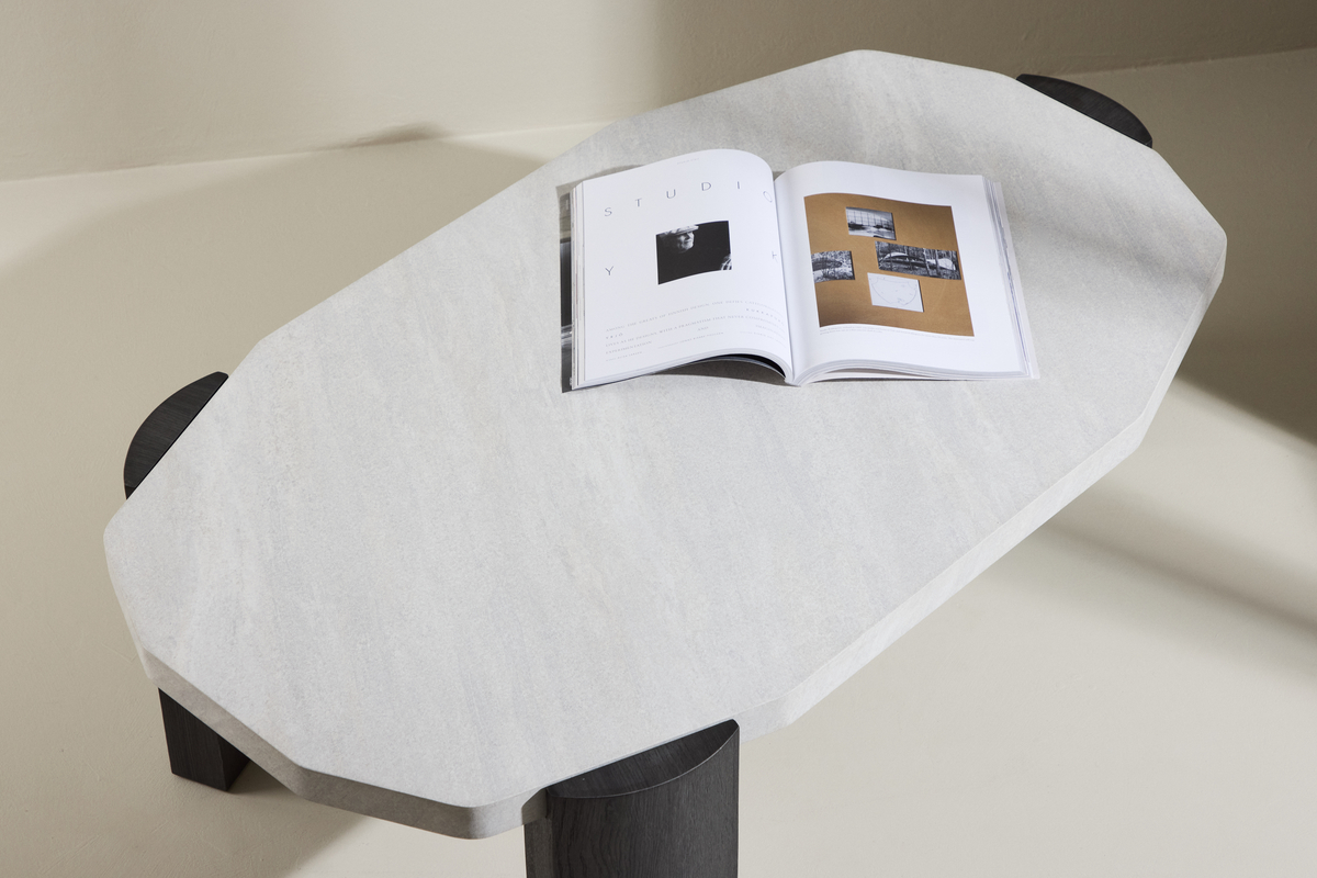 Salongbord 'Kres' 125x71cm - Beige/Sort