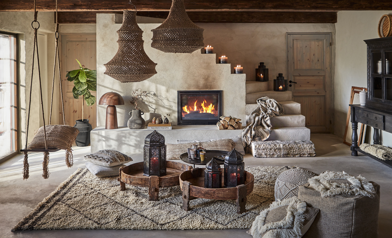 Bordlampe 'Fungi L' - Brun