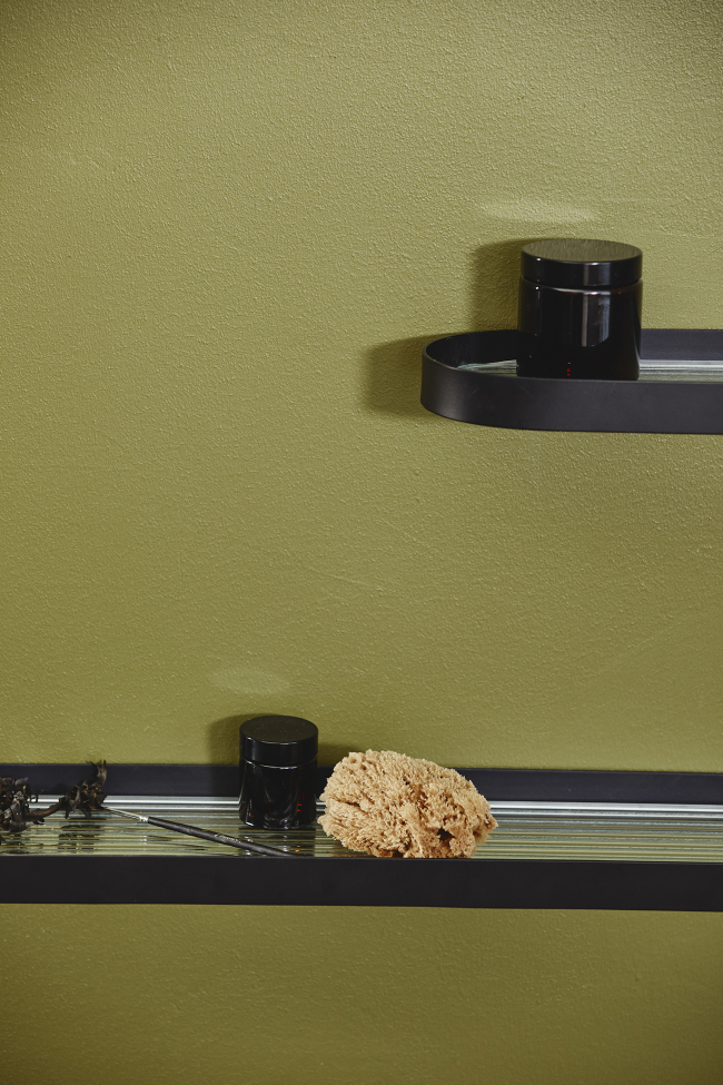 Hylle med glass 'SOTRA' L - Svart