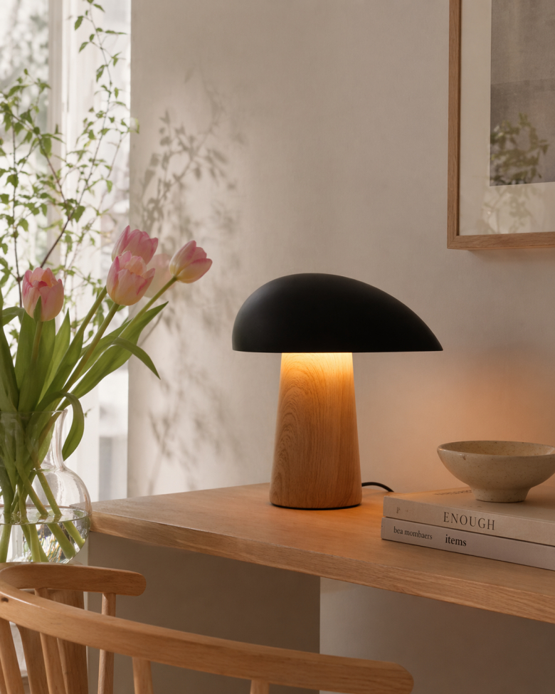 Lampe 'Karlskrona' - Naturlig/Sort