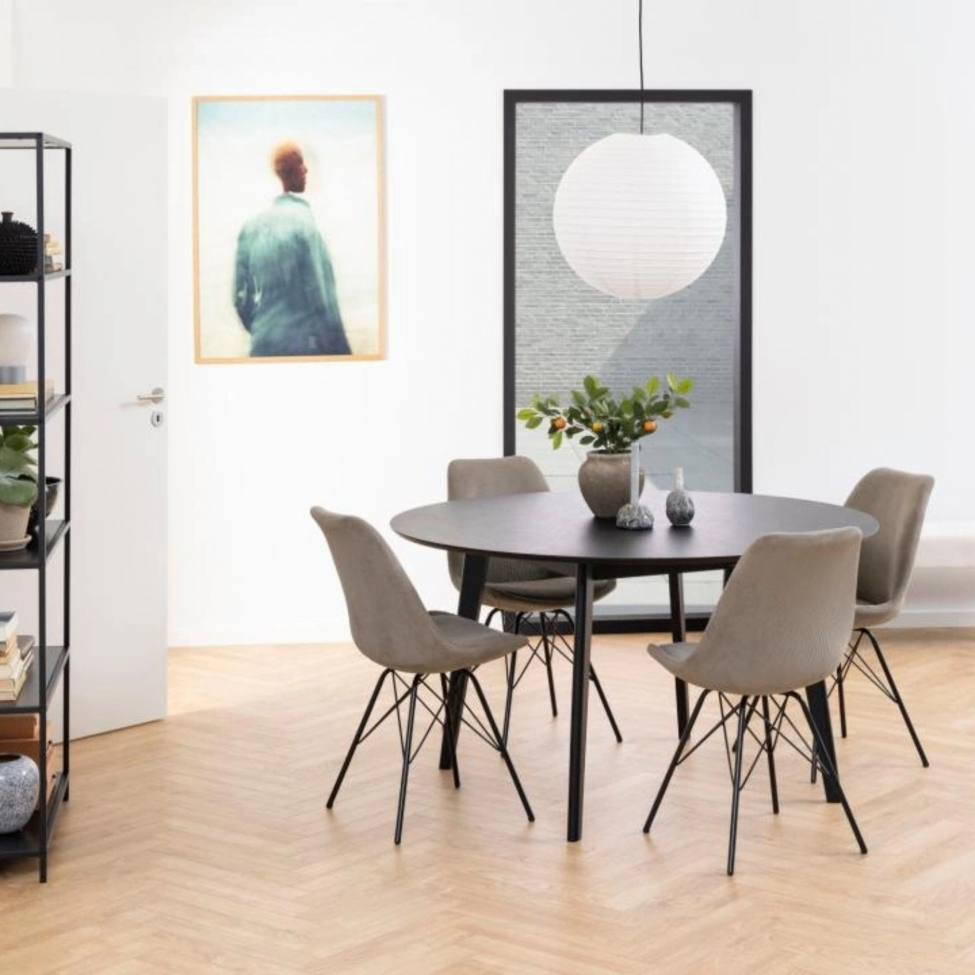 Stol 'Eris' - Mørkbeige/Svart