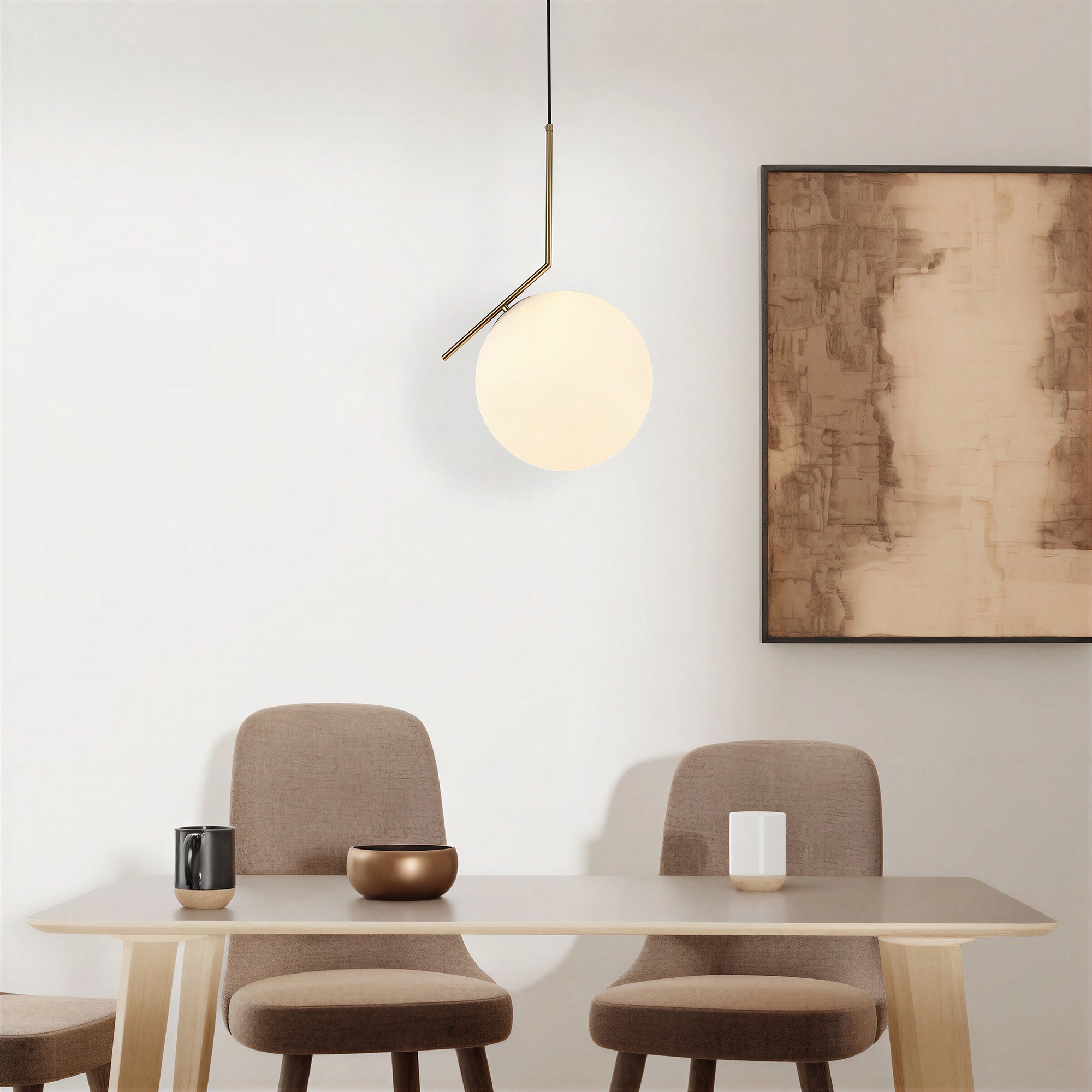 Taklampe 'Bellini' L - Messing