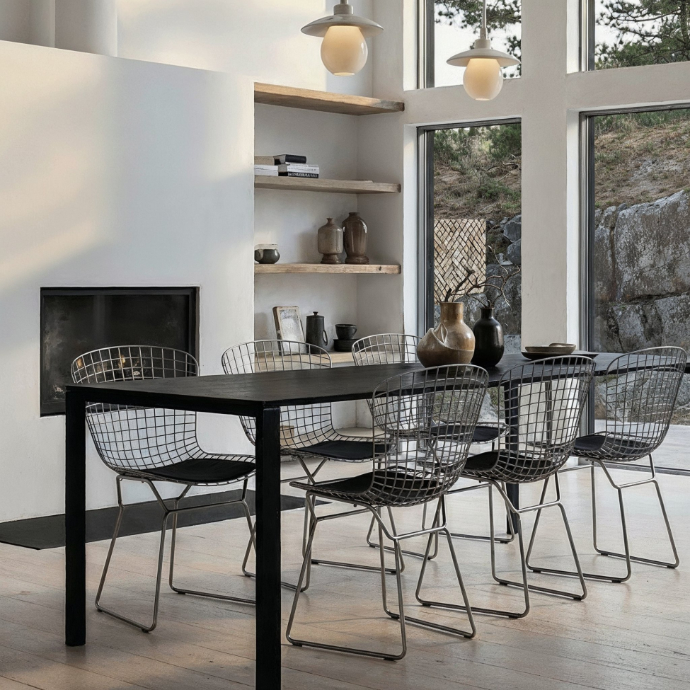 Stol 'Bertoia' - Sölv/Grå