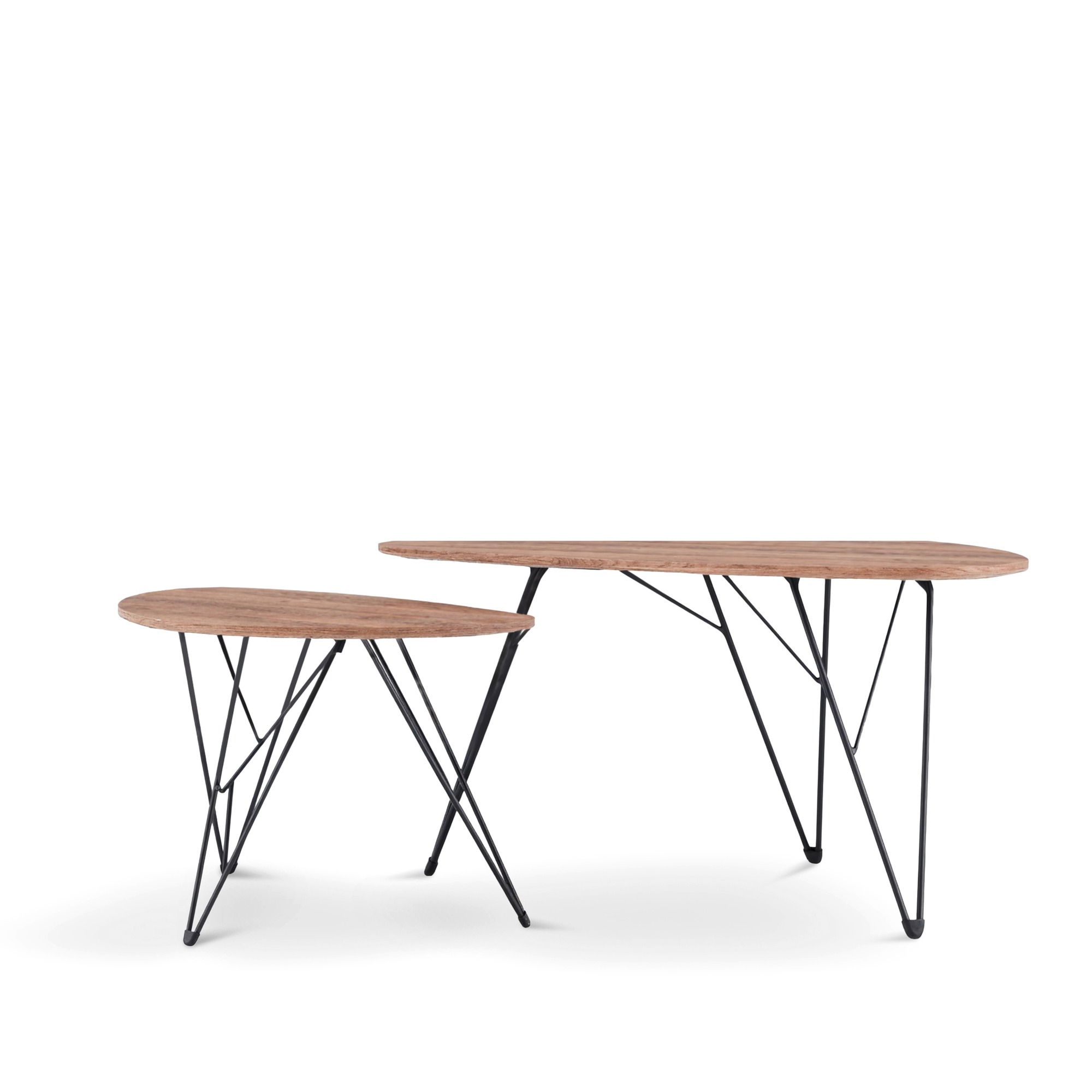Salongbord 'Twin' x2 - Naturlig/Svart