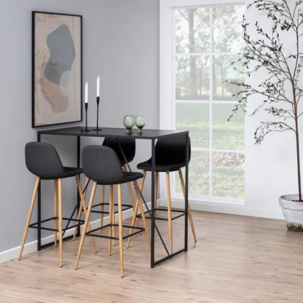 Barstol 'Soller' - Naturlig/Mørkegrå