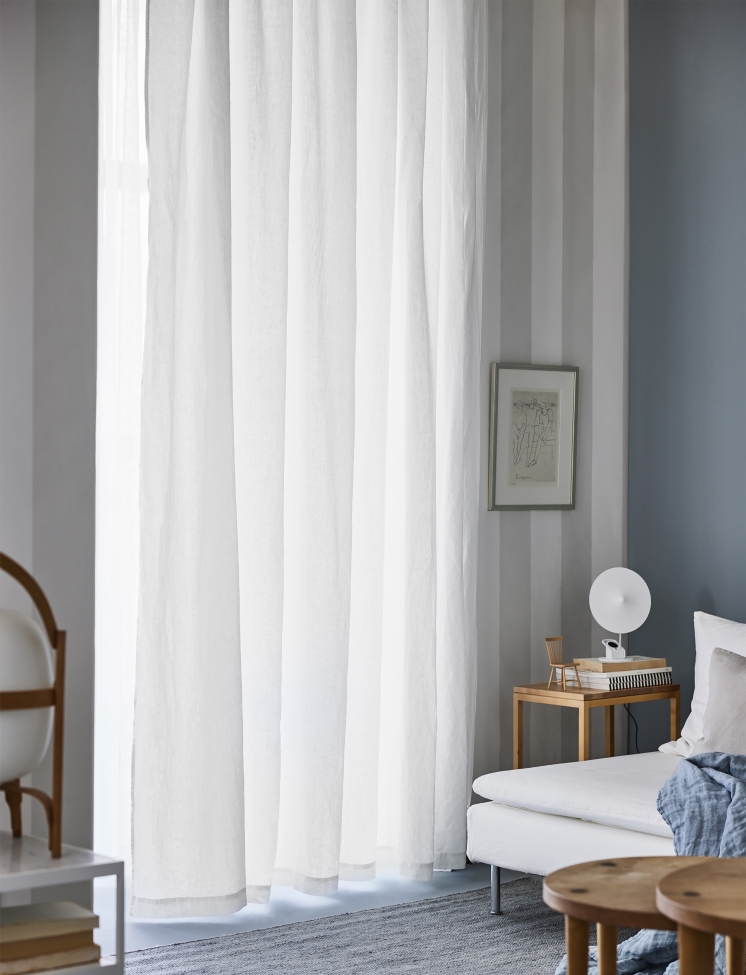 Gardin 'Sunrise' 140x250 - Hvit