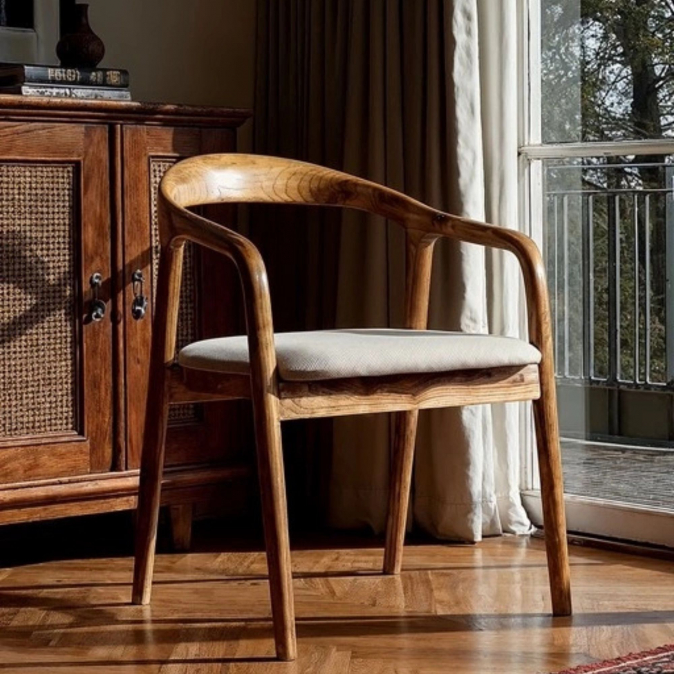 Lenestol 'Aspa' - Naturlig/beige