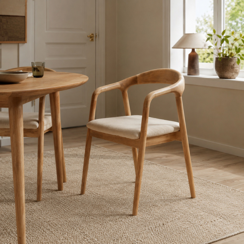 Lenestol 'Aspa' - Naturlig/beige