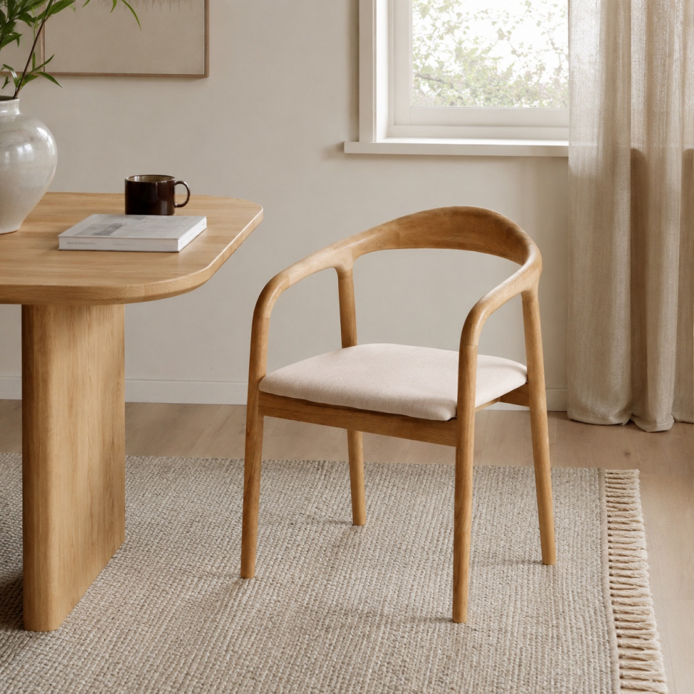 Lenestol 'Aspa' - Naturlig/beige