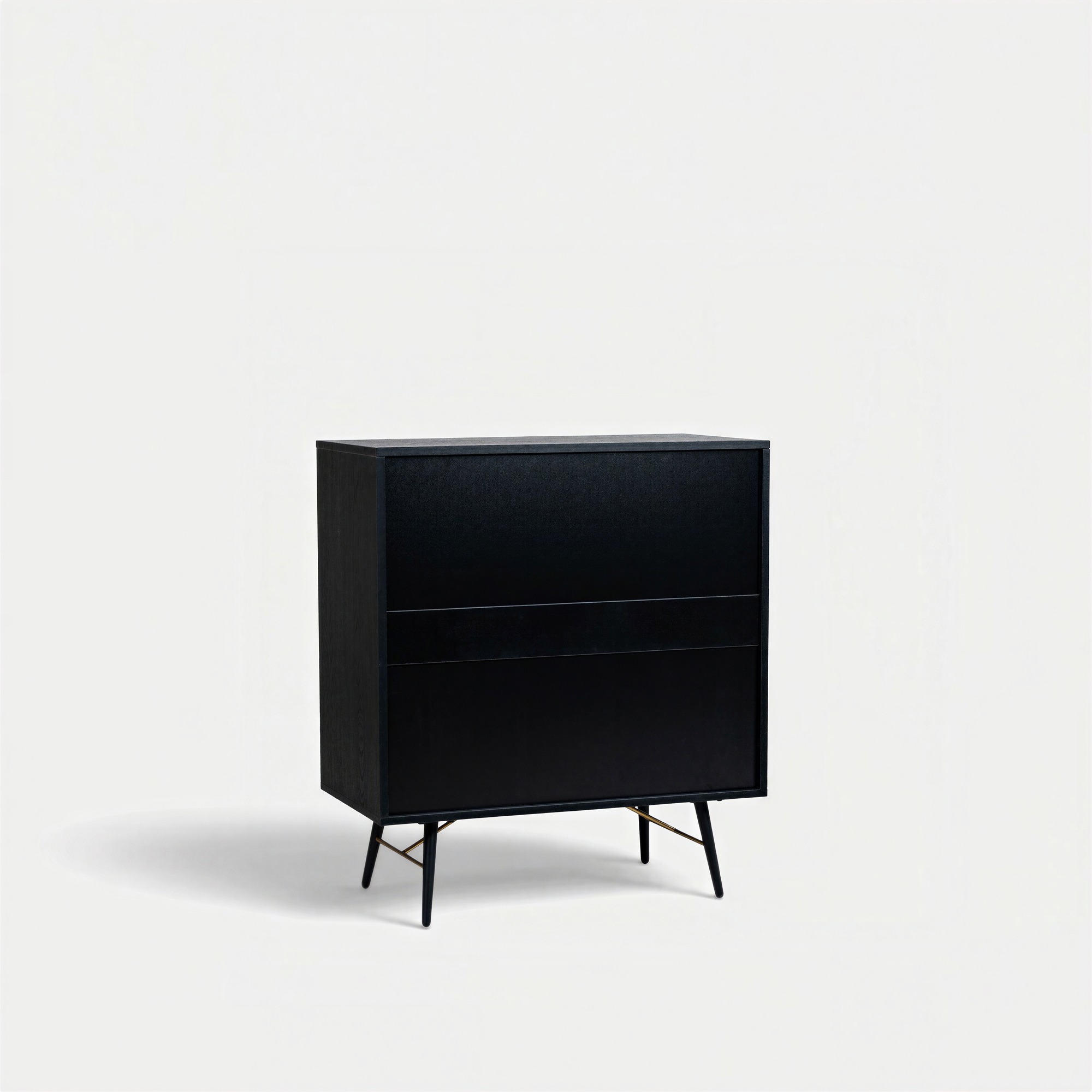 Kommode 'Lux' - Svart/Messing