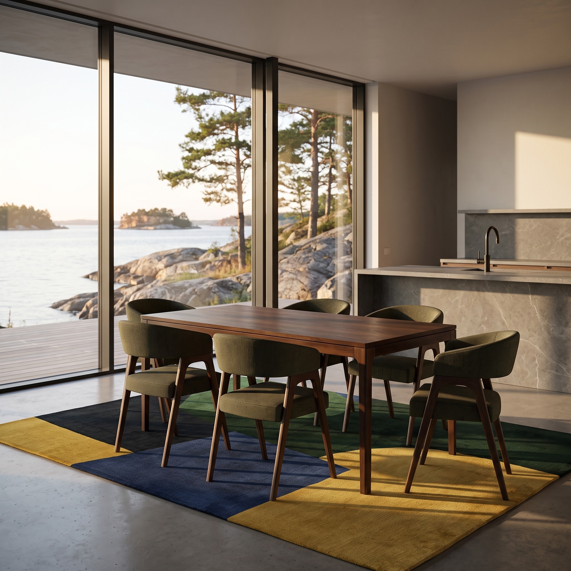 Spisebord 'Aspa' 140x80cm - Valnøtt