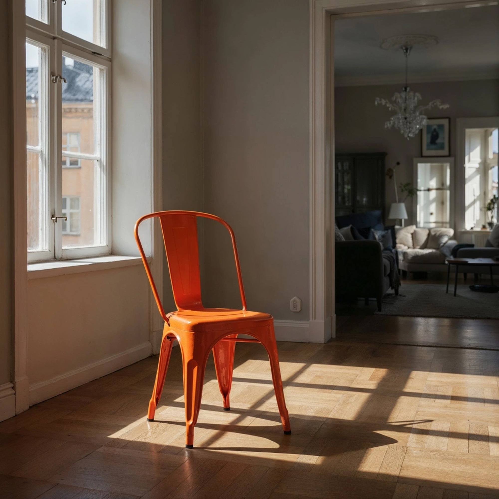 Stol 'Montmartre' - Oransje lakk