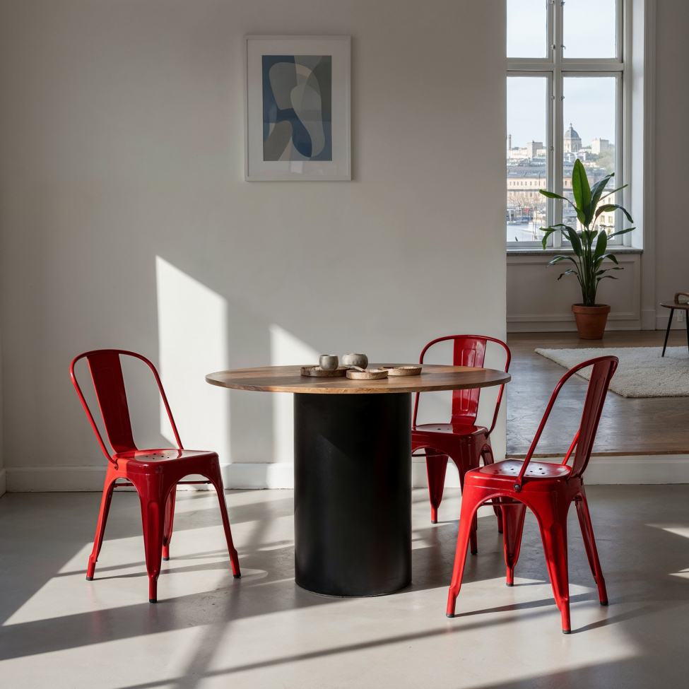 Stol 'Montmartre' - Rødlakkert