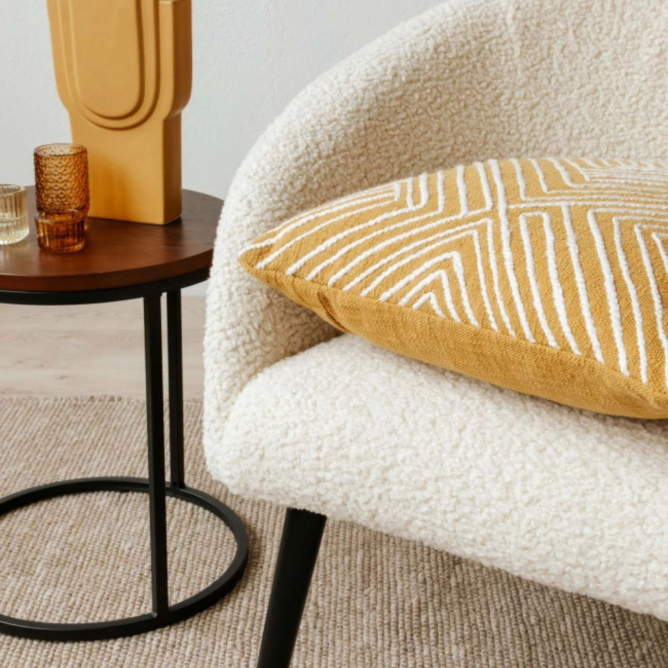 Stol 'Puffy' - Hvit/Teddy