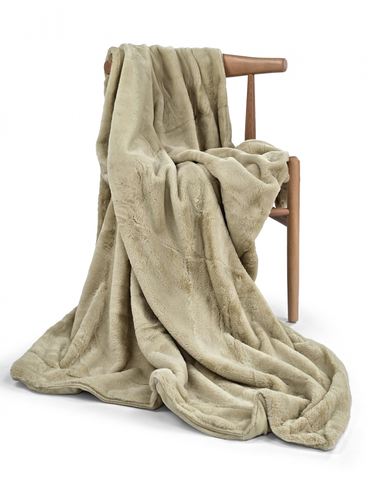 Pledd 'Aranga Super Soft Throw' 130x170cm - Lysegrønn