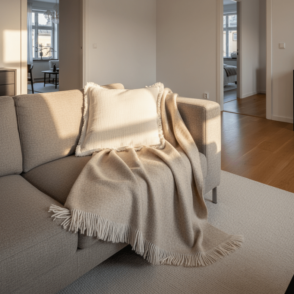 Putetrekk 'Dorena' 45x45cm - Grå