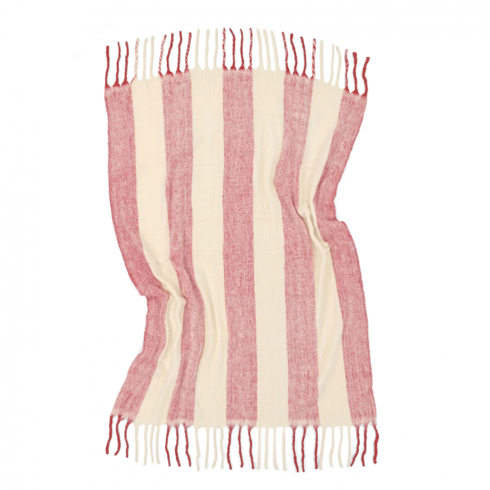 Rutete 'Beatriz Stripe' 130x170cm - Rød/hvit