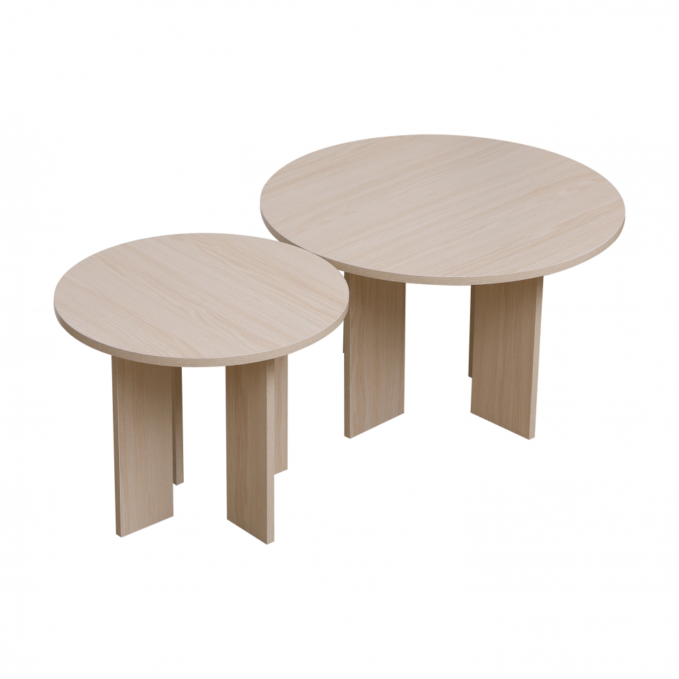 Salongbord 'Créme' Rundt 75cm - Naturlig