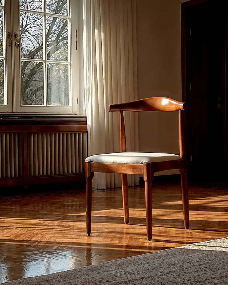 Stol 'Fager' - Valnött/Beige