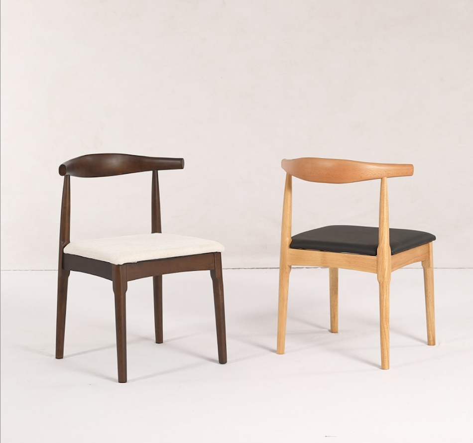 Stol 'Fager' - Valnött/Beige
