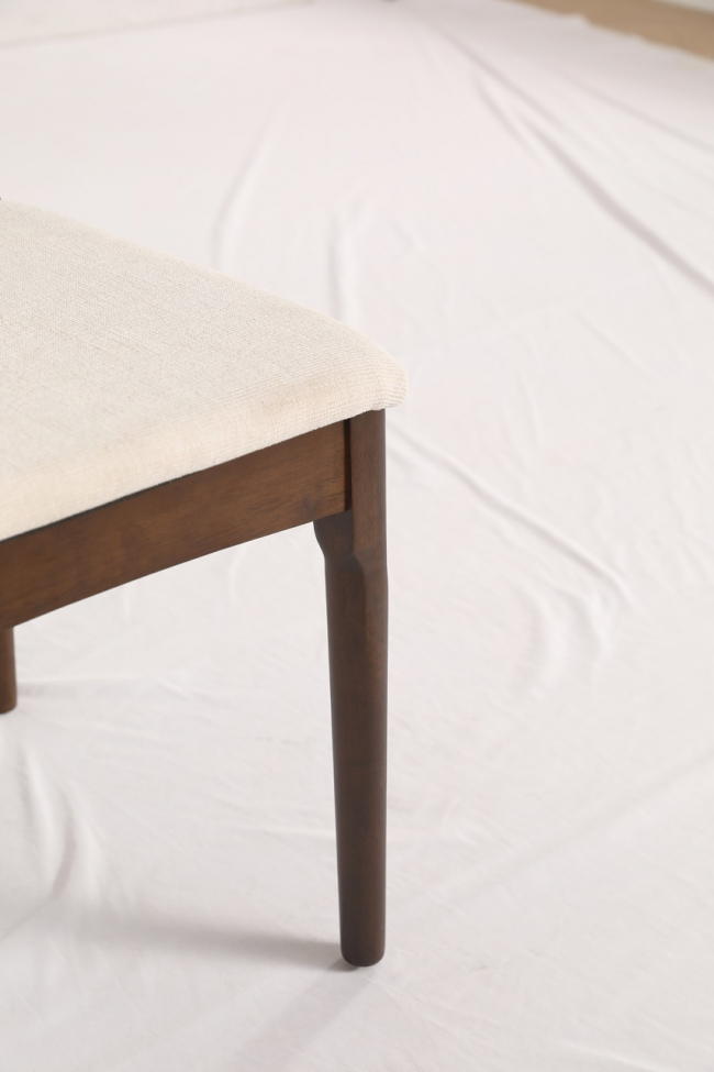 Stol 'Fager' - Valnött/Beige