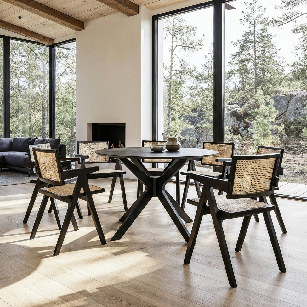 Lenestol 'Rotting' - Svart