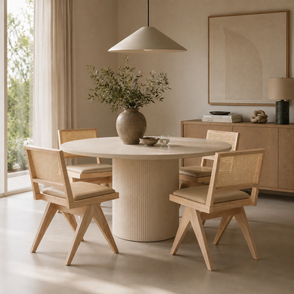 Stol 'Jean' - Hvit/Beige