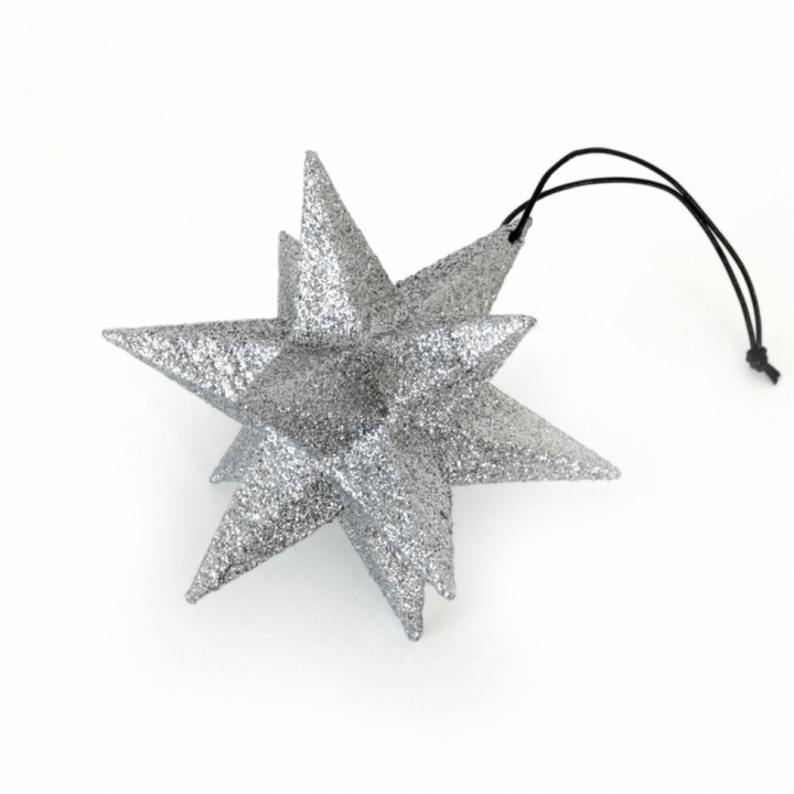 Glitrende stjerne 'Polygon' - Resirkulert papir