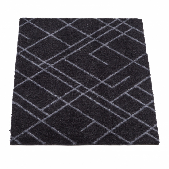 Hallmatte 'Lines' - Svart 60x40 cm
