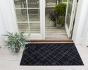Hallmatte \'Lines\' - Svart 120x67 cm