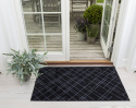 Hallmatte \'Lines\' - Svart 120x67 cm