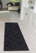Hallmatte \'Lines\' - Svart 200x67 cm