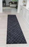 Hallmatte \'Lines\' - Svart 250x67 cm