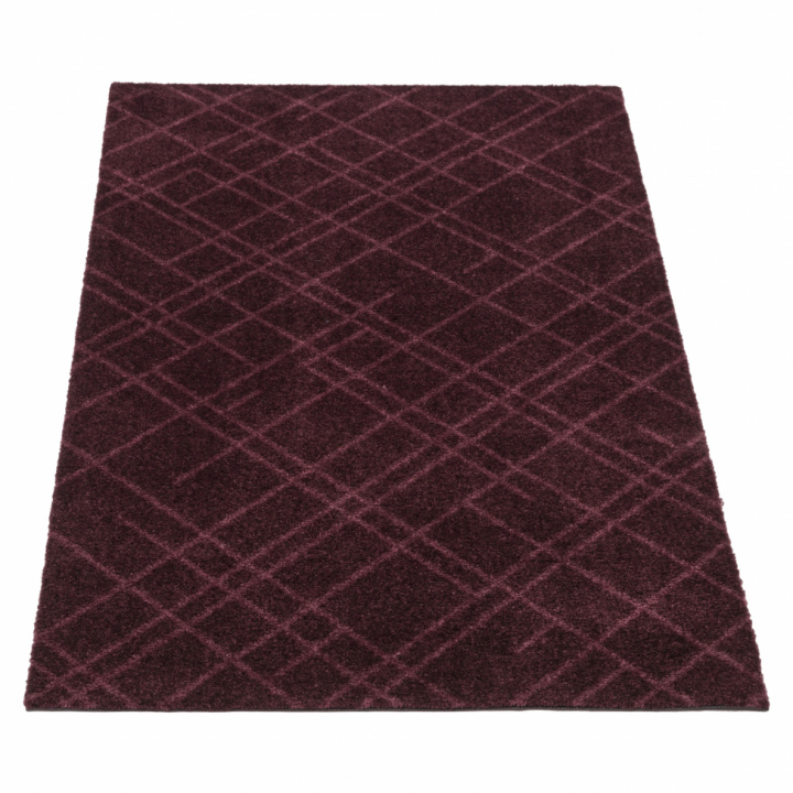 Hallmatte 'Lines' - Mørkerød 120x67 cm