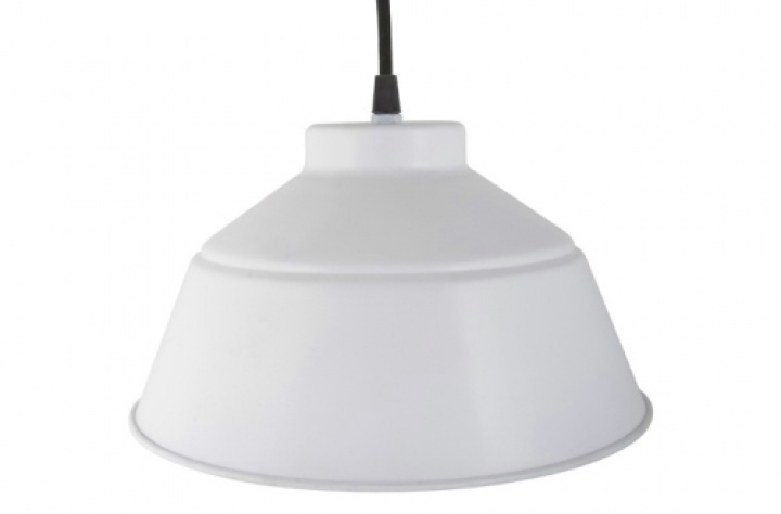 Industriell lampe - rund (hvit)
