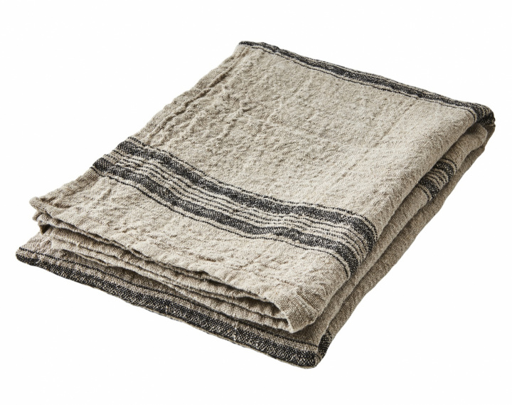 Bordsduk \'Signe\' - Svart/Naturlig i gruppen Interiør / Tekstiler / Duker hos Reforma (070-701-01)