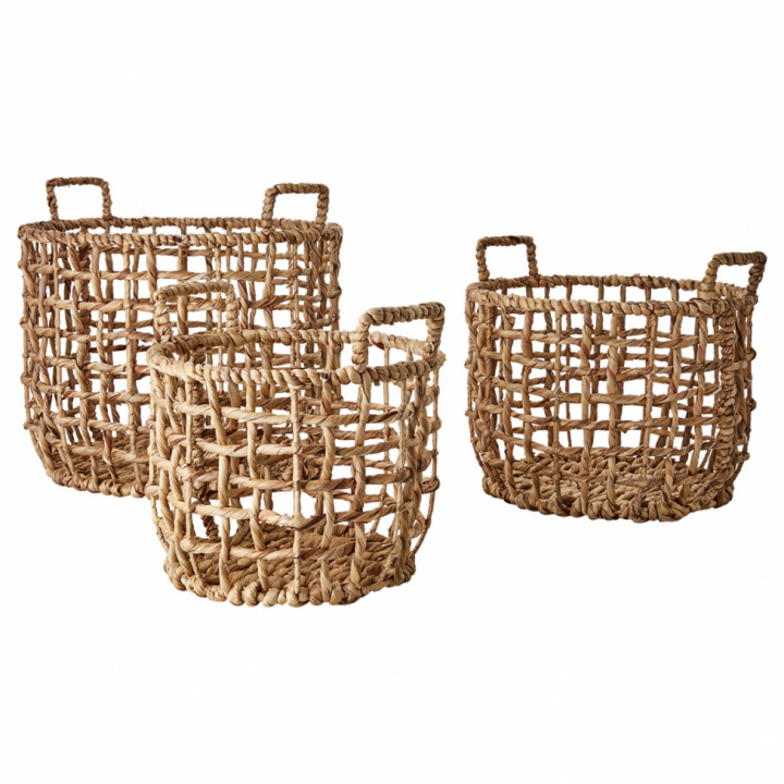 Kurv \'Collect\' sett med 3 - Natur/vannhyasint i gruppen Interiør / Dekorasjon / Andre dekorasjon hos Reforma (085-519-00)