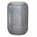 Vase \'Groove\' - Grått / glass