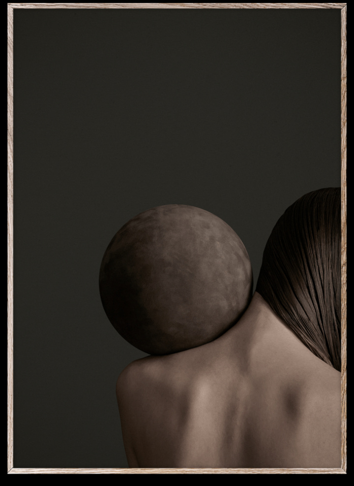 Plakat 'Close Contact' 70x100 Grå / Brun