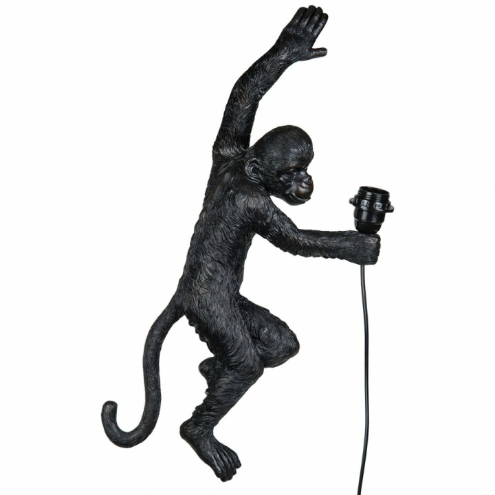 Vegglampe Monkey - Svart