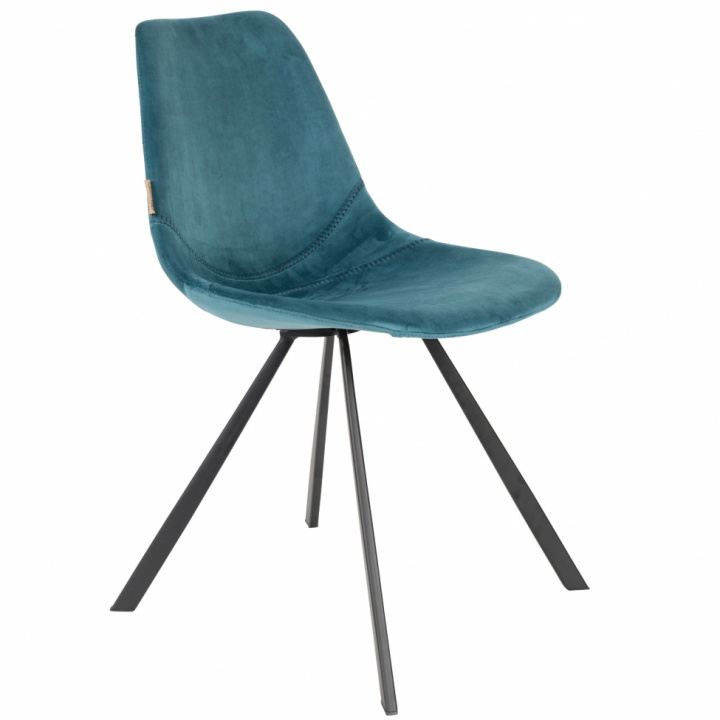 Stol 'Franky' - Fløyel / Petrol