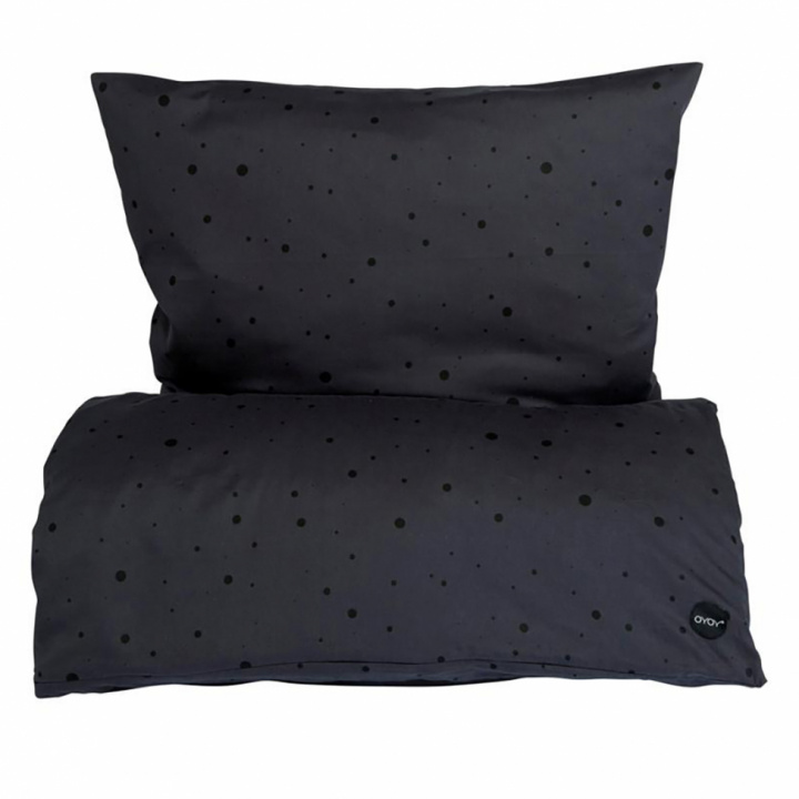 Sengesett 'Dot' - Svart 200cm